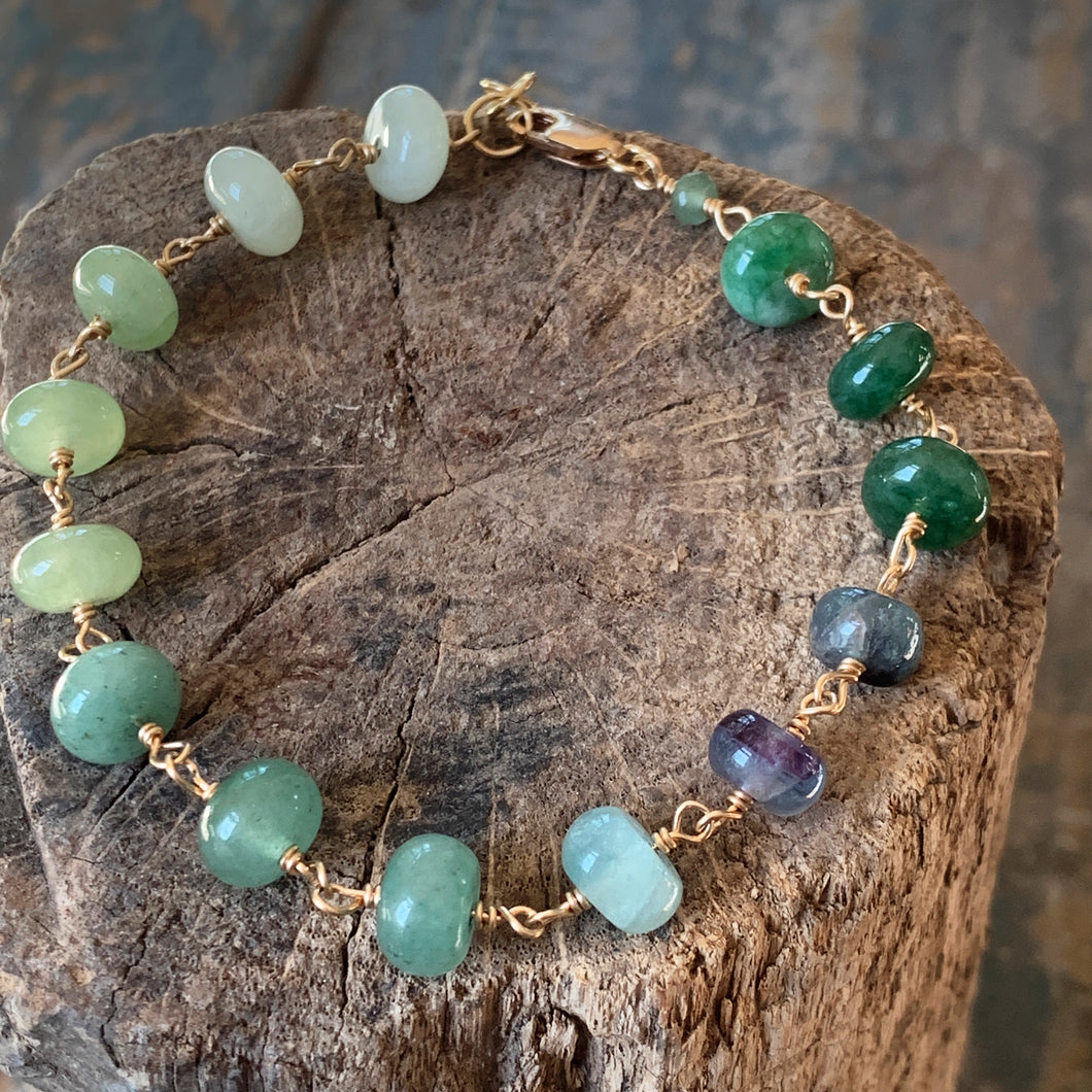 Serenity Bracelet | Greens + Purple