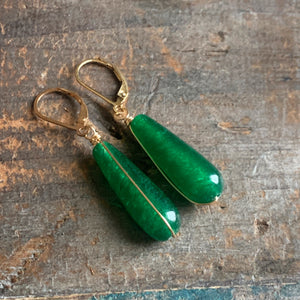 Green Jade Earrings