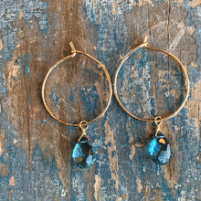 Gemstone Hoops / Blue Quartz