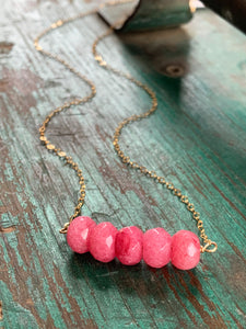 Ava Necklace - Hot Pink