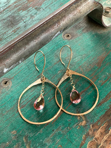 Juliet Earrings | Pink Quartz