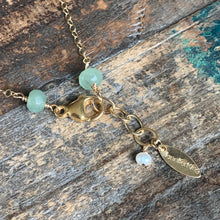 Chesapeake Necklace | Green Gemstones and Pearls with Oyster Pendant