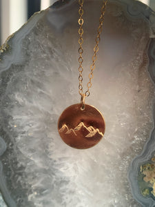 Mountain Necklace|Circle Pendant