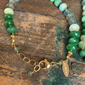 Enchanted Necklace | Hand Knotted Green Gemstone Necklce