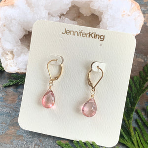 Pink Quartz Earrings