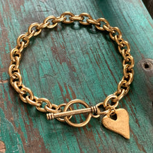 Rustic Heart Charm Bracelet