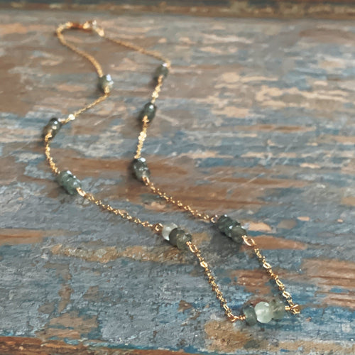 Ella Necklace | Moss Aquamarine