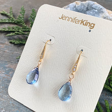 Blue Quartz | CZ Earrings