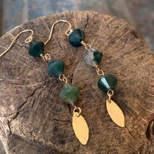 Sequoia Earrings | Moss Agate