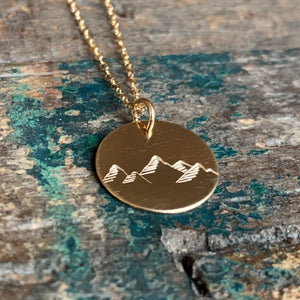 Mountain Necklace|Circle Pendant