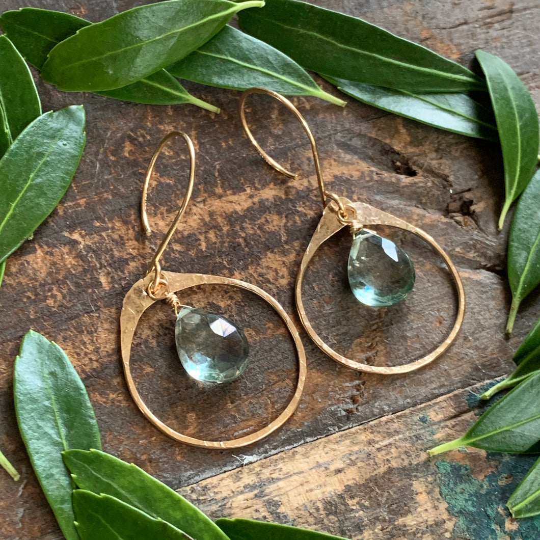 Juliet Earrings | Green Quartz