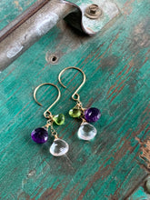 Gem Trio Earrings - Amethyst