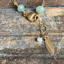 Chesapeake Necklace | Green Gemstones and Pearls with Oyster Pendant