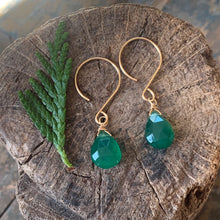 Envy Earrings | Green Chalcedony