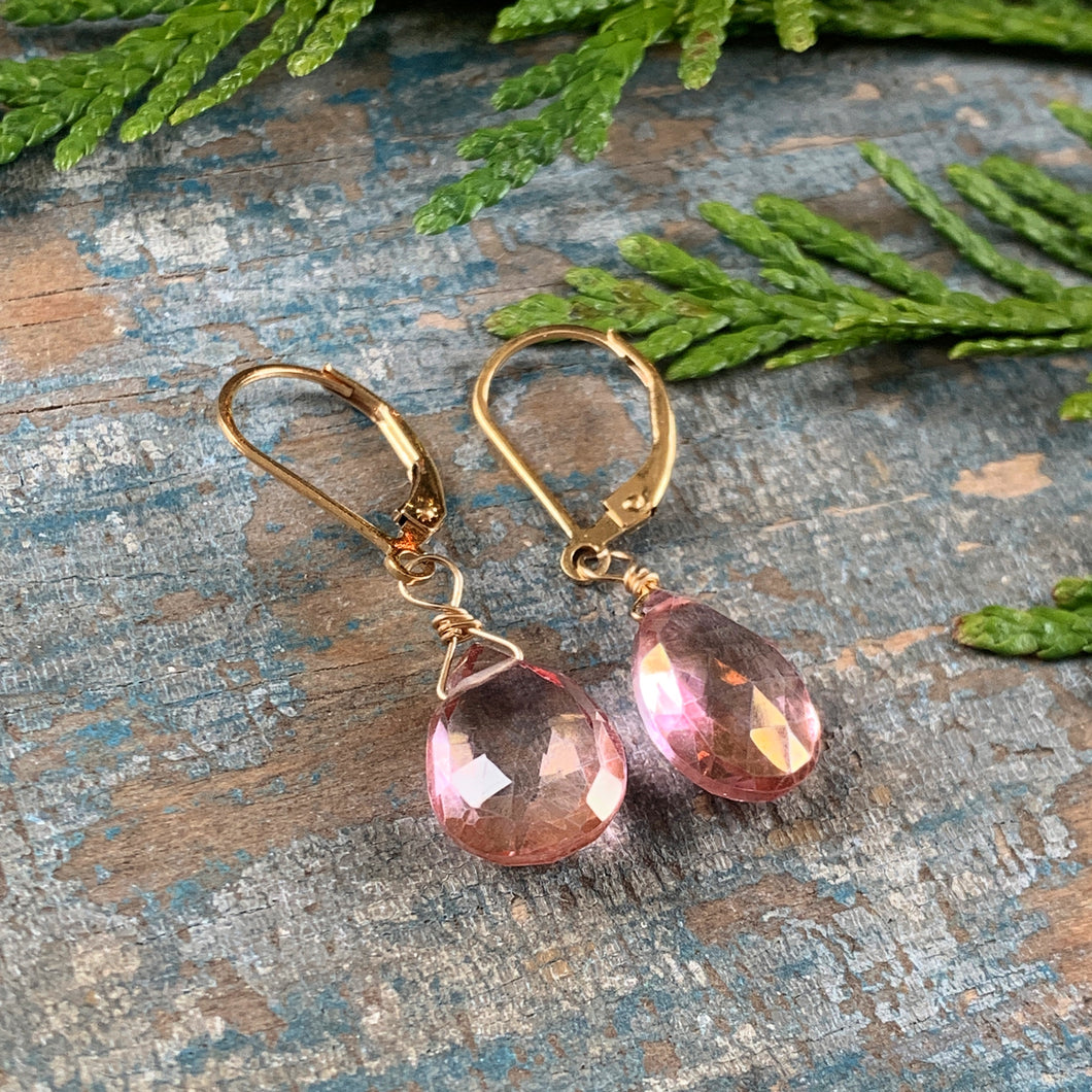 Pink Quartz Earrings