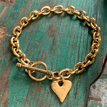 Rustic Heart Charm Bracelet