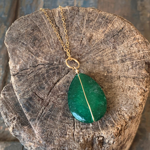 Envy Necklace | Green Jade