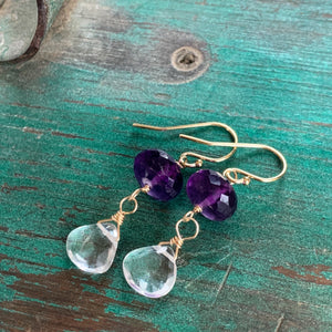 Amethyst Ice Earrings