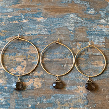 Gemstone Hoops / Blue Quartz