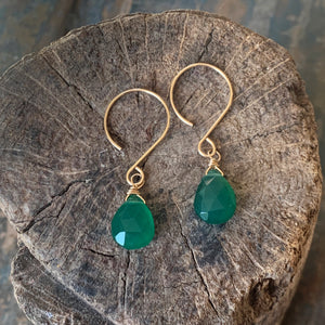 Envy Earrings | Green Chalcedony