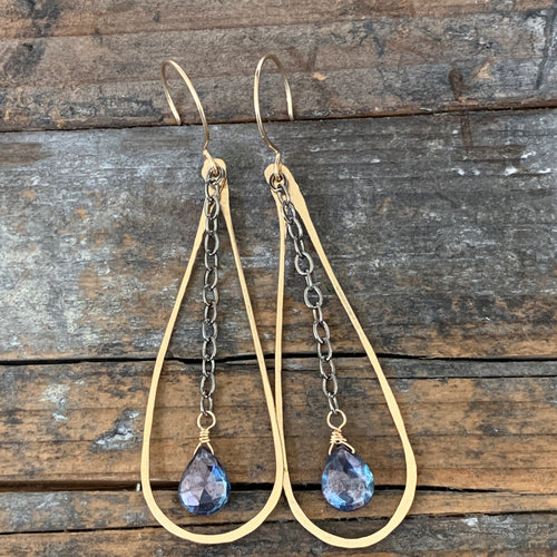 Mirage Earrings / Blue Quartz