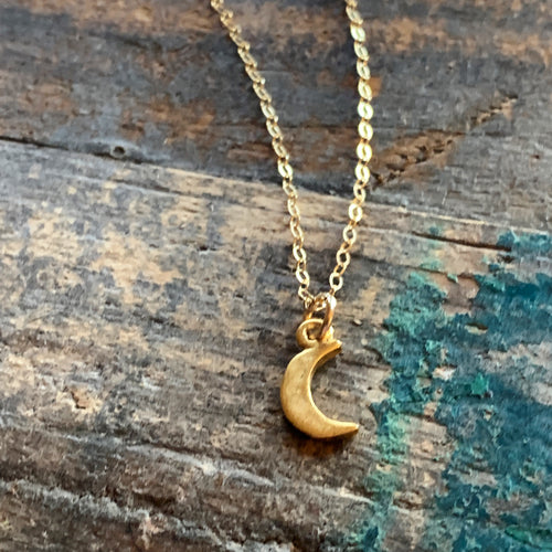 Hammered Moon Necklace