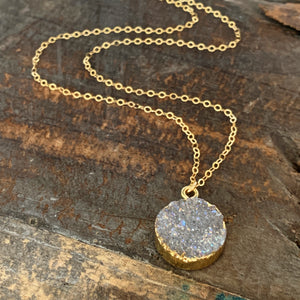 Druzy Necklace / Round