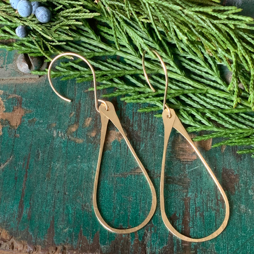 Hammered Teardrop Earrings